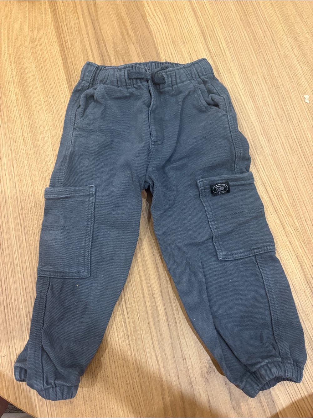 Zara Kids Cargo Jogger Pants - Grayish blue